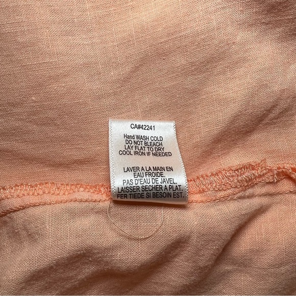 YFB Young Fabulous Broke Button Down Shirt Dress Peach / Light Orange Large - Picture 10 of 11